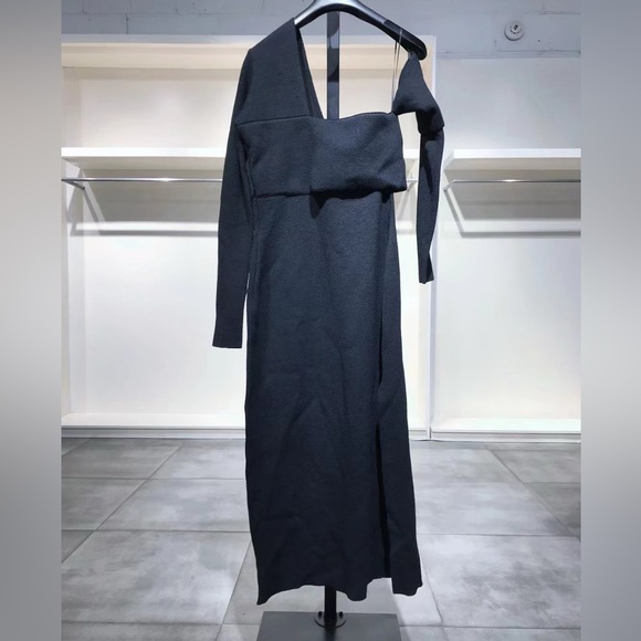 Size M/L Proenza Schouler Black Silk Bandagey Knit Dress NWT - Picture 11 of 11